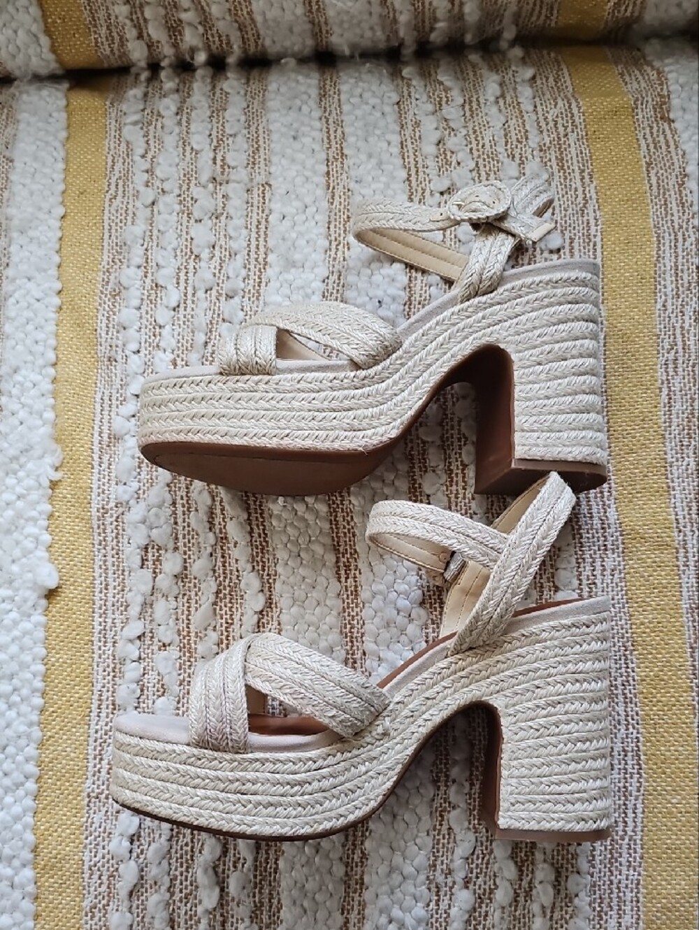 Chelsea & Violet Brianna Braided Espadrille Wedge Sandals - Picture 3 of 6